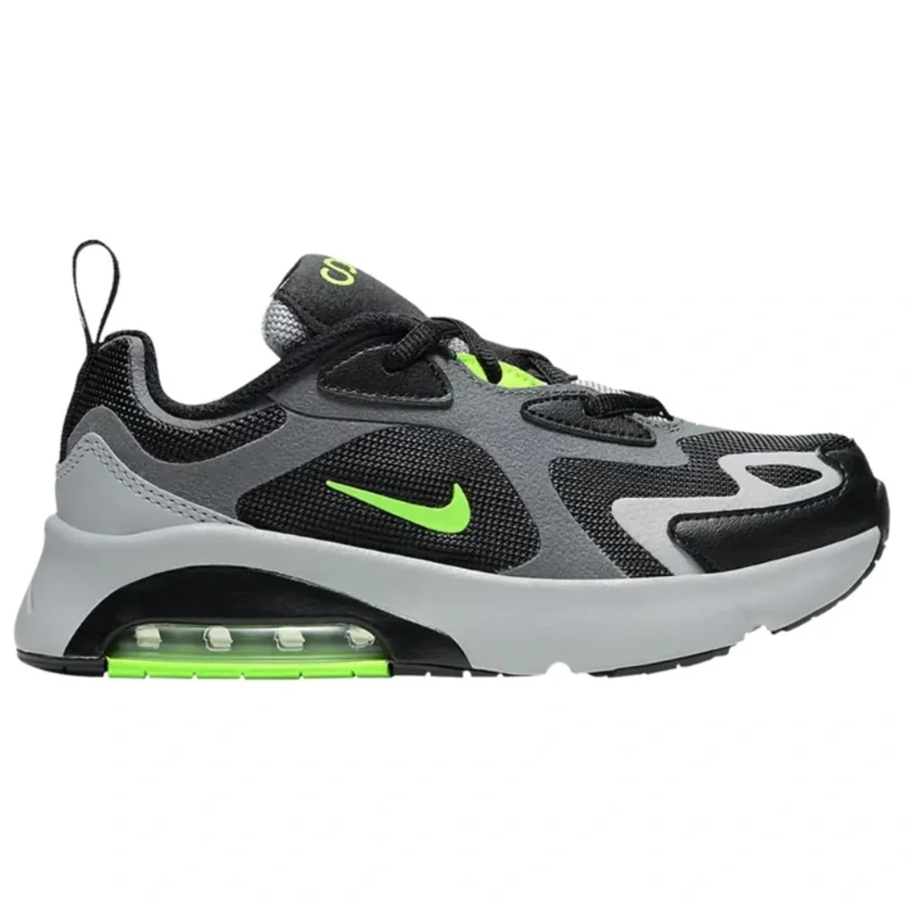NIKE AIR MAX 200 PS ATHLETIC RUNNING WALKING SHOE CHARCOAL ELECTRIC GREEN SIZE 7